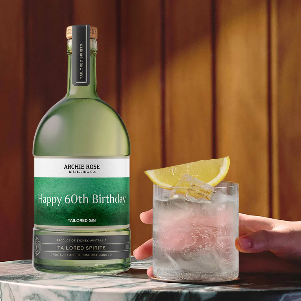 Archie Rose Gin 700ml - Happy 60th Birthday - Image 2