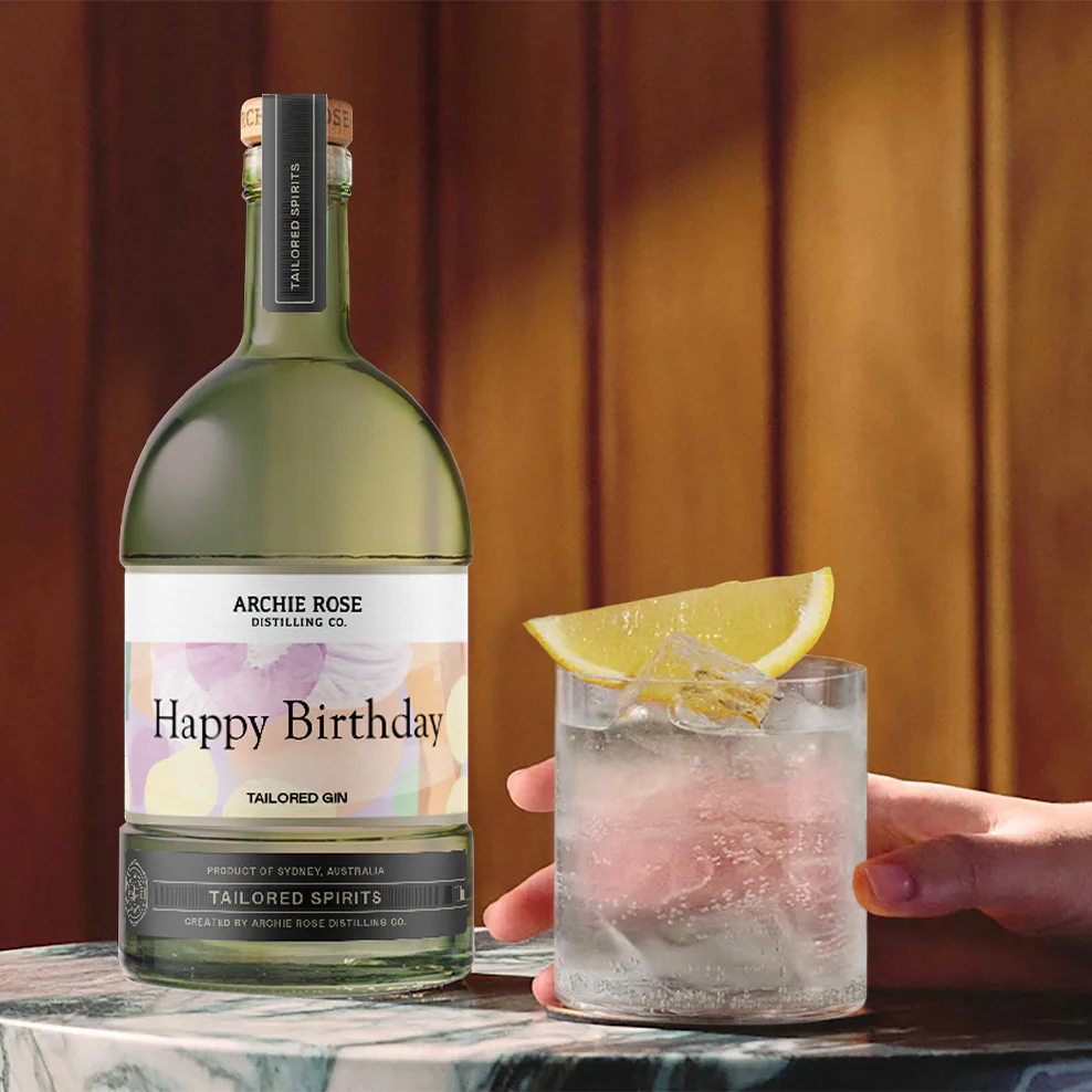 Archie Rose Gin 700ml - Happy Birthday - Image 2