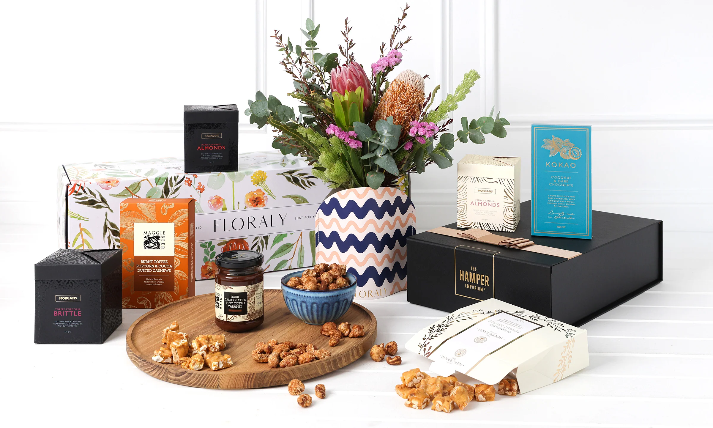 Australian Native Flowers with Sweet Bites Hamper