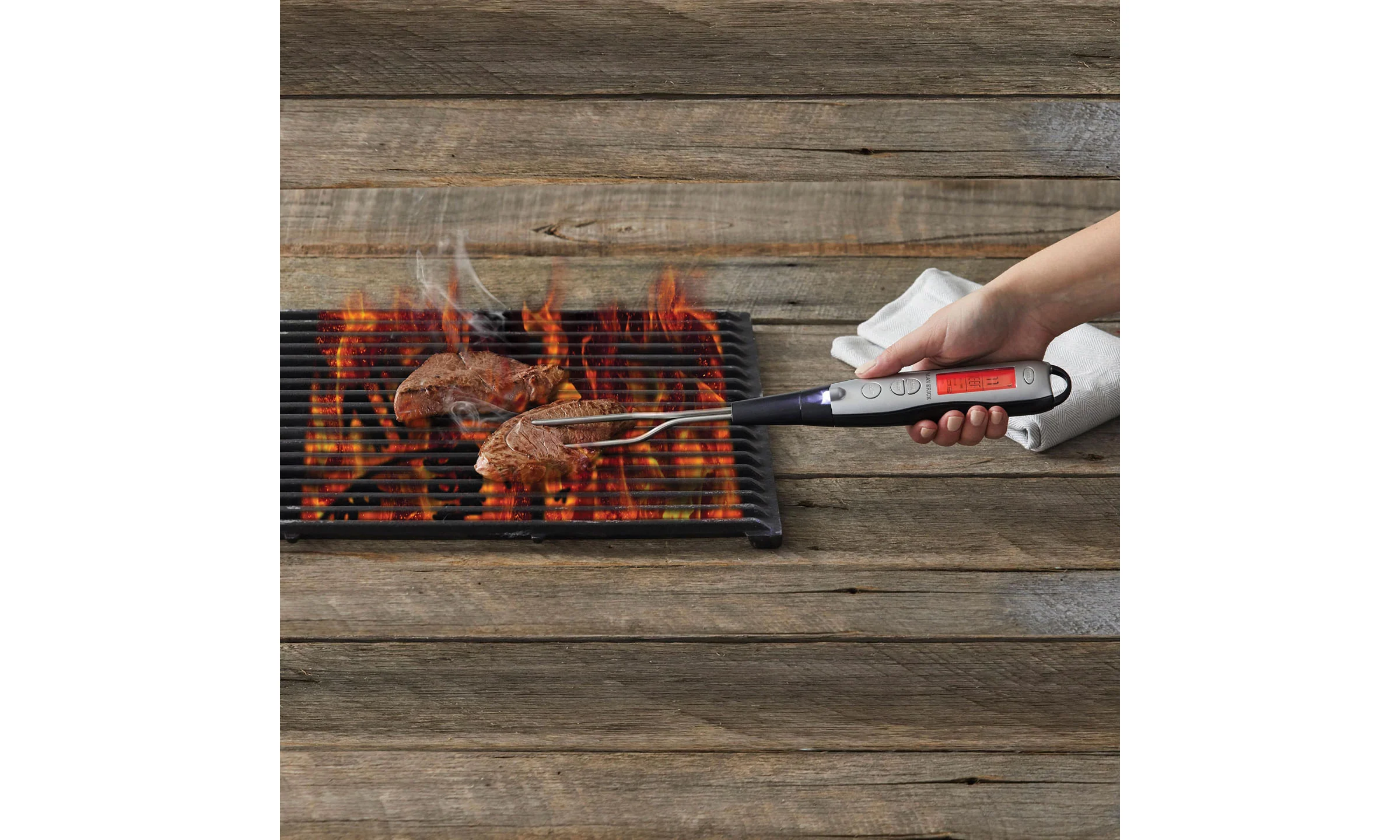 BBQ Meat Fork with Digital Thermometer
