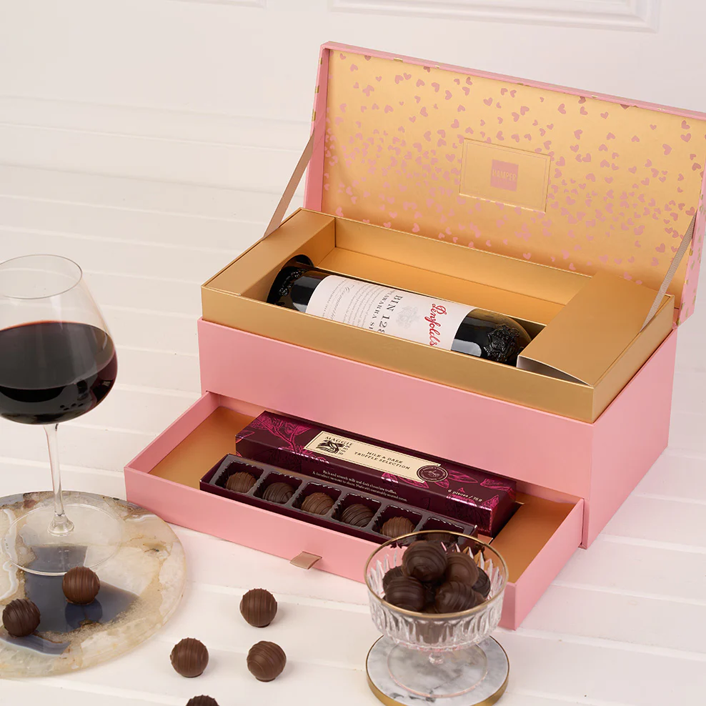 Blush & Gold Penfolds Bin 128 & Chocolate Gift Box - Image 2