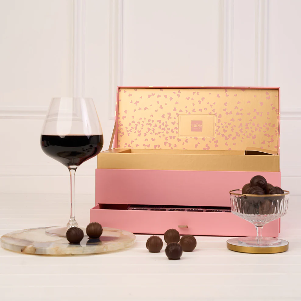 Blush & Gold Penfolds Bin 128 & Chocolate Gift Box - Image 4