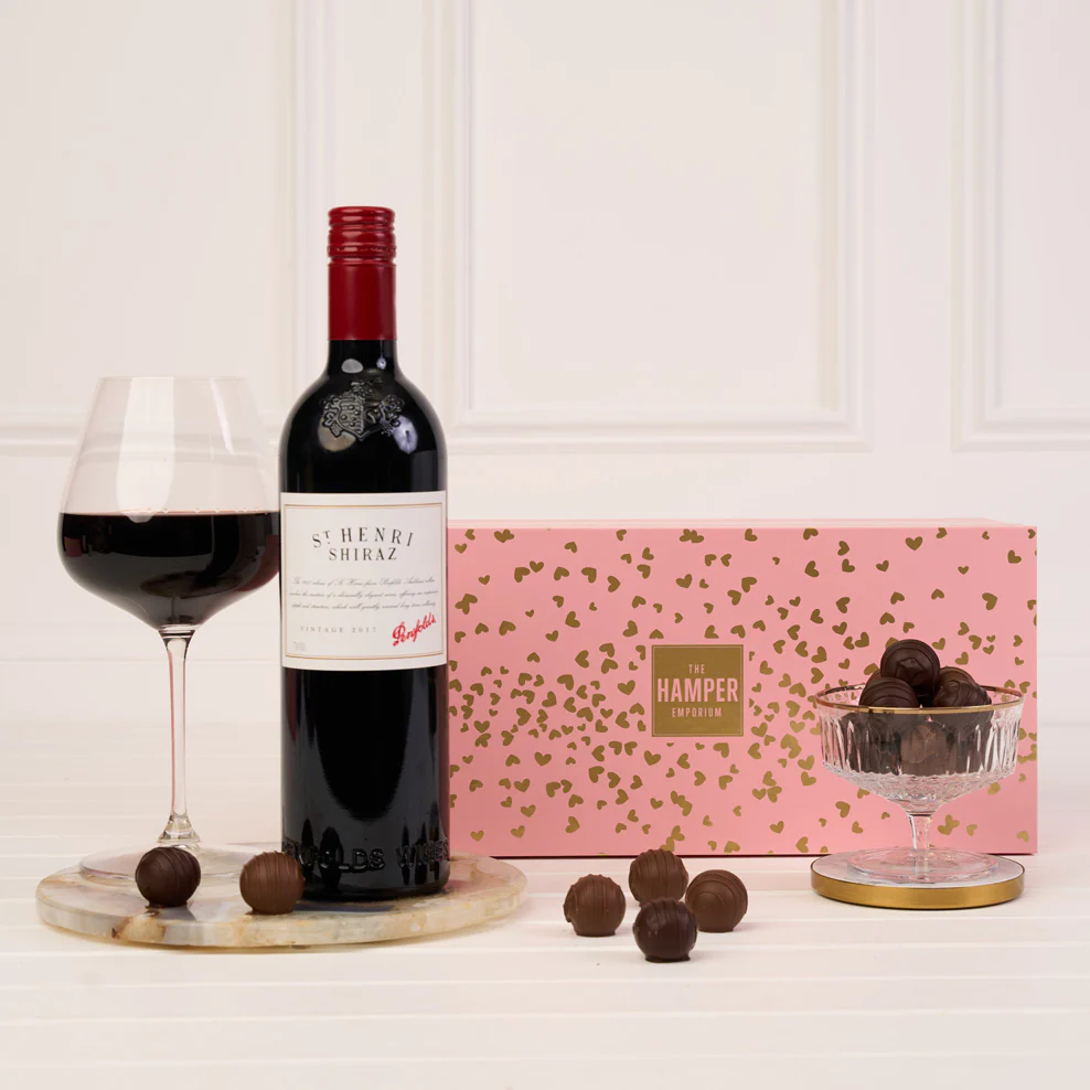 Blush & Gold Penfolds St Henri & Chocolate Gift Box - Image 4
