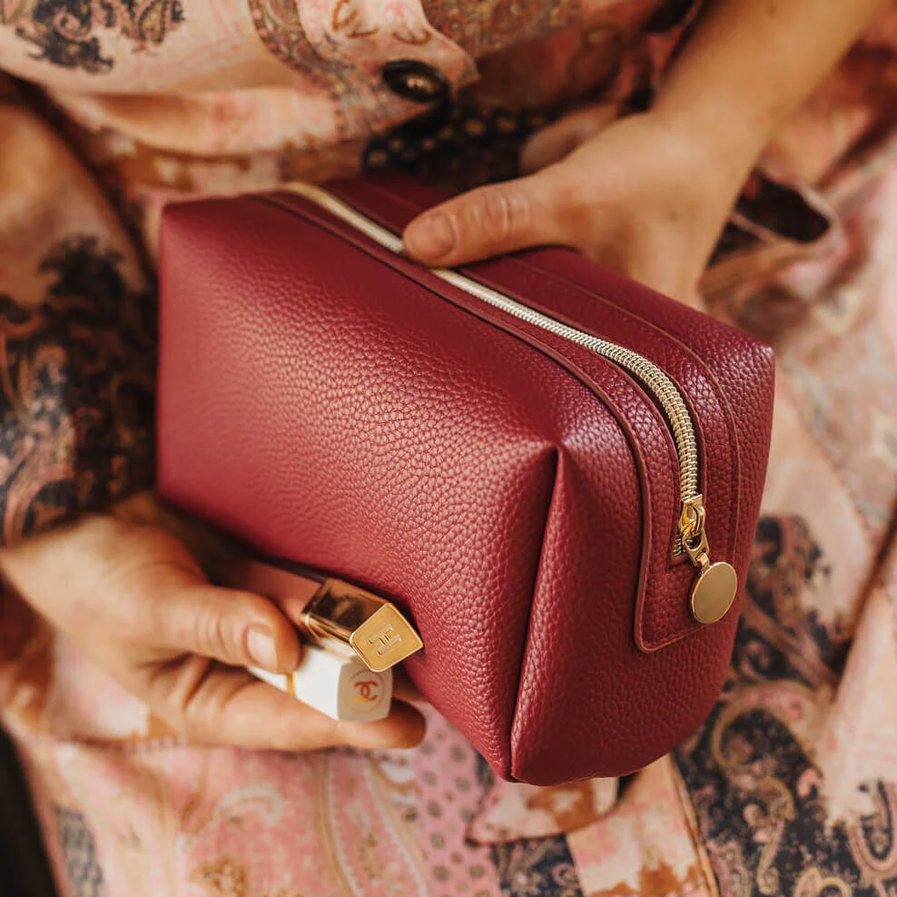 Burgundy Cosmetic Bag - Image 4