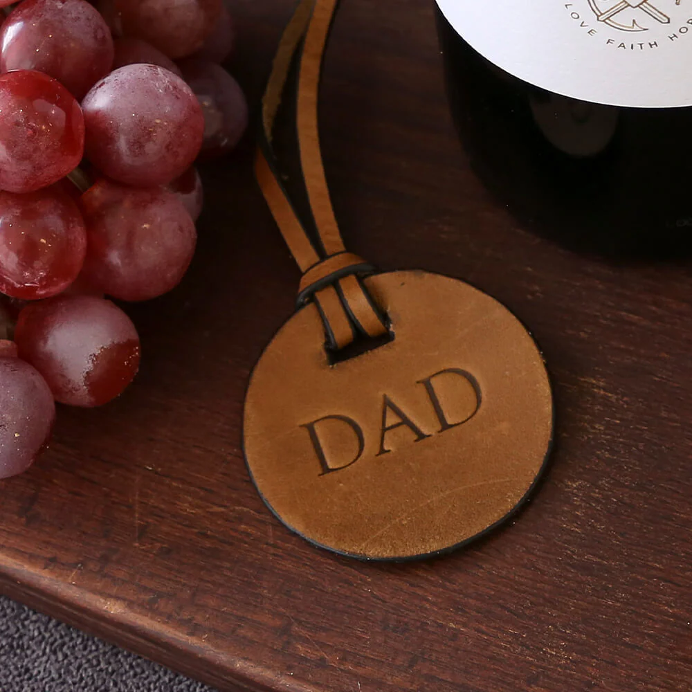 Dad Leather Bottle Tag - Image 3