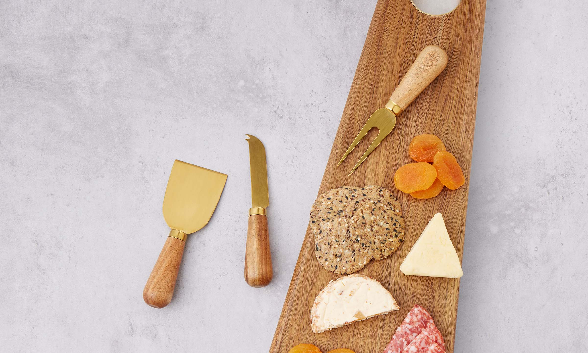 Davis & Waddell Acacia Cheese Knives Set