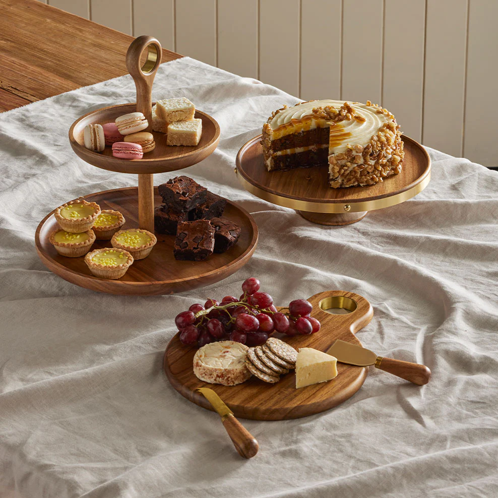 Davis & Waddell Acacia Cheese Knives Set - Image 4