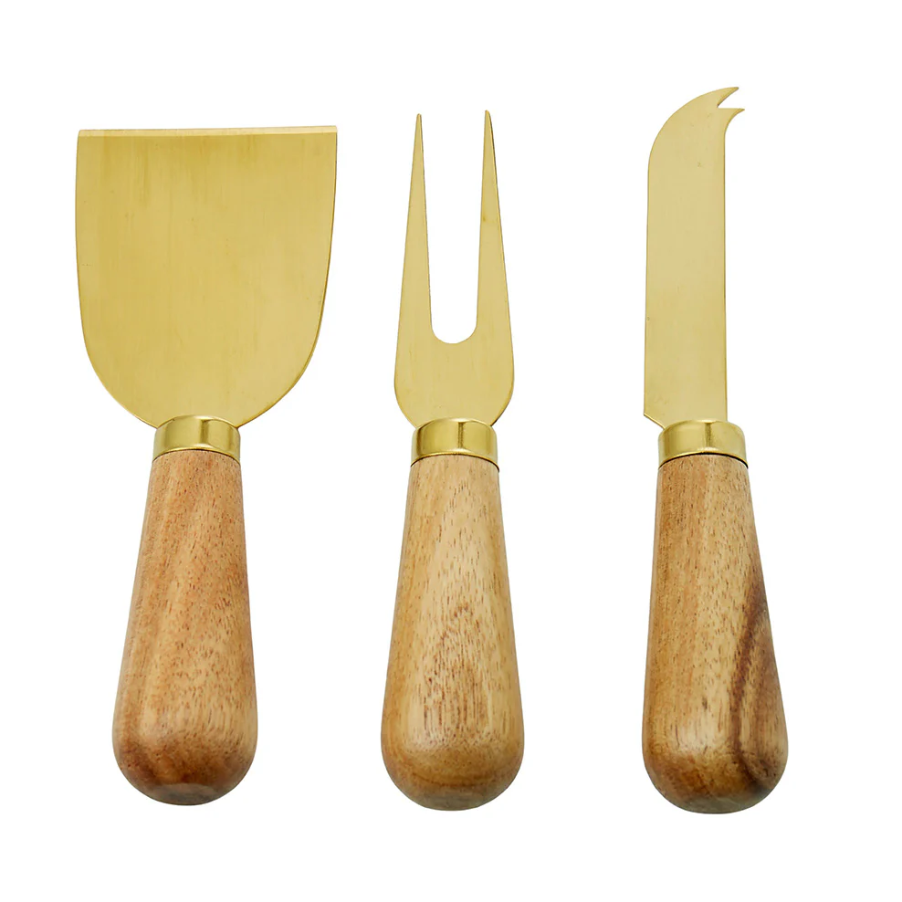 Davis & Waddell Acacia Cheese Knives Set - Image 5