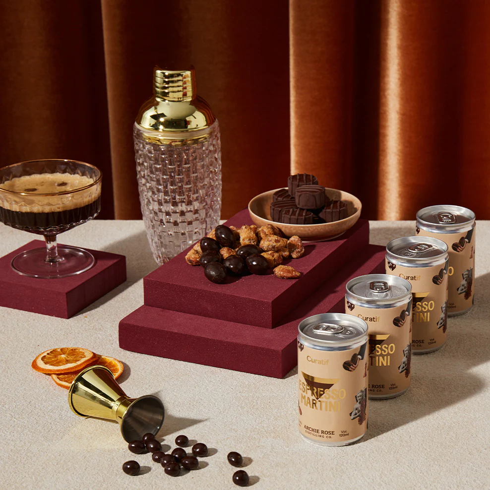 Espresso Martini with Cocktail Shaker & Coupes Hamper - Image 2