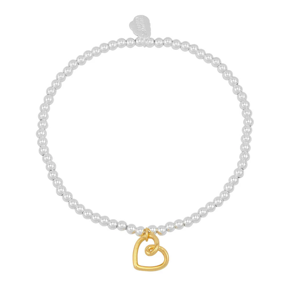 Estella Bartlett Gold Heart Pendant Bracelet - Image 4