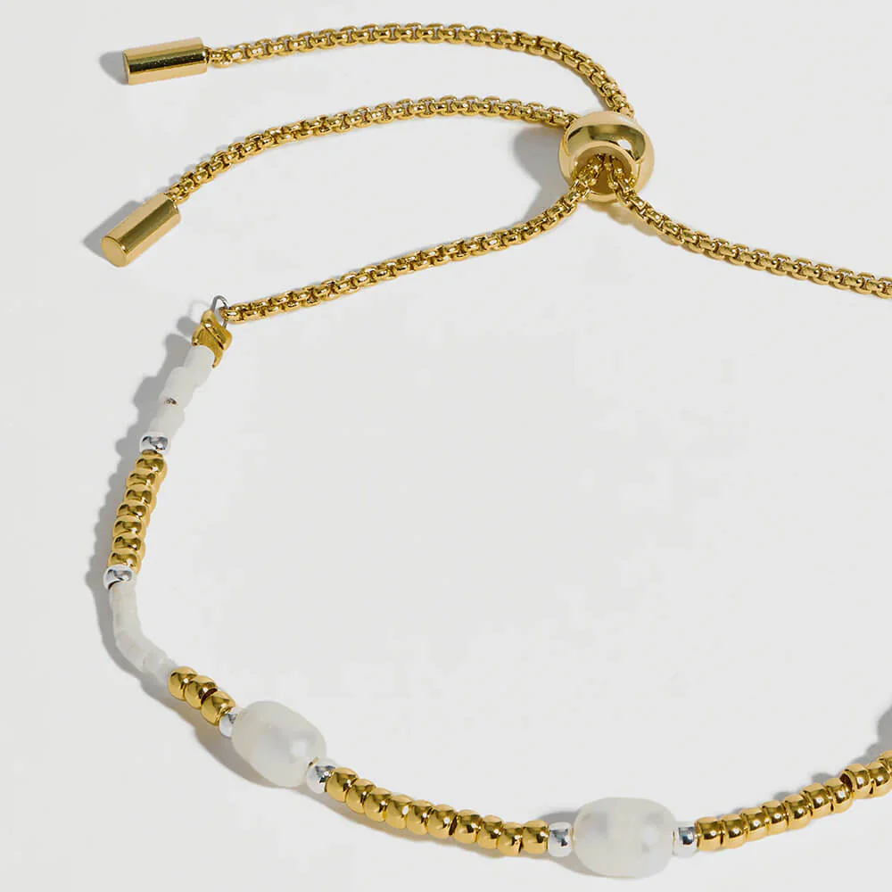 Estella Bartlett Pearl Station Gold Amelia Bracelet - Image 3
