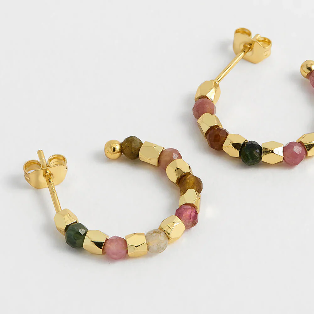 Estella Bartlett Tourmaline C-Hoop Earrings - Image 2