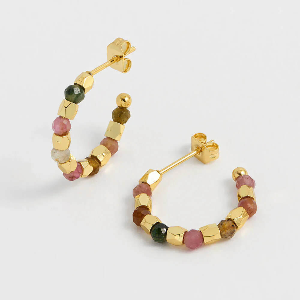 Estella Bartlett Tourmaline C-Hoop Earrings - Image 3