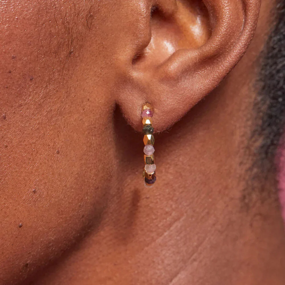 Estella Bartlett Tourmaline C-Hoop Earrings - Image 4