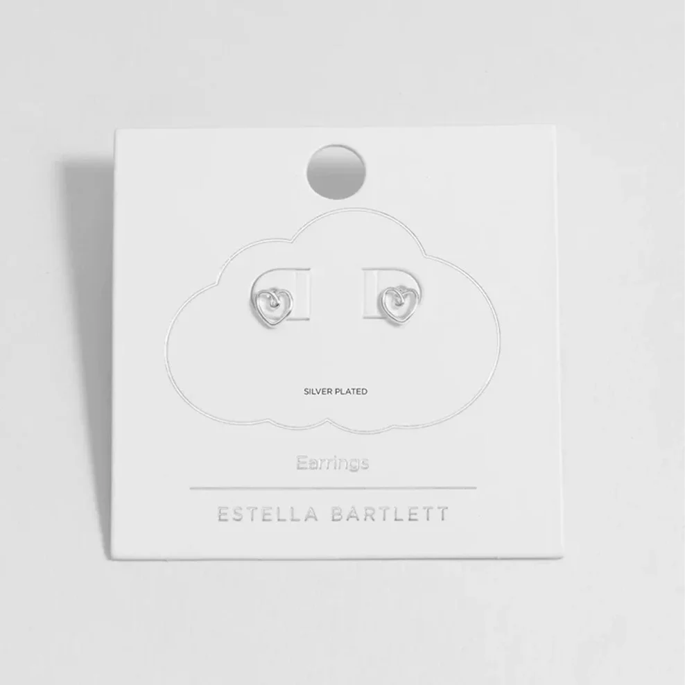 Estella Bartlett Wire Heart Stud Earrings - Silver - Image 3