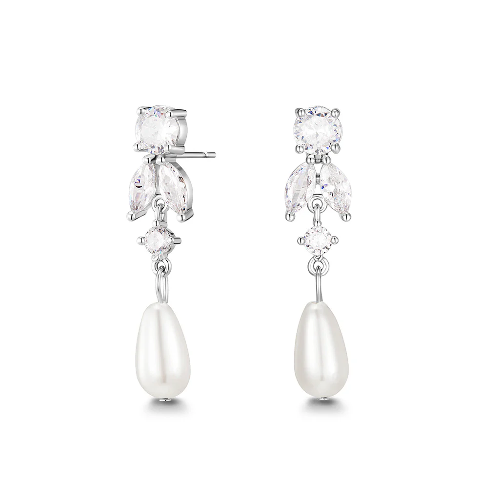 Floret Drop Earrings - Silver - Image 3
