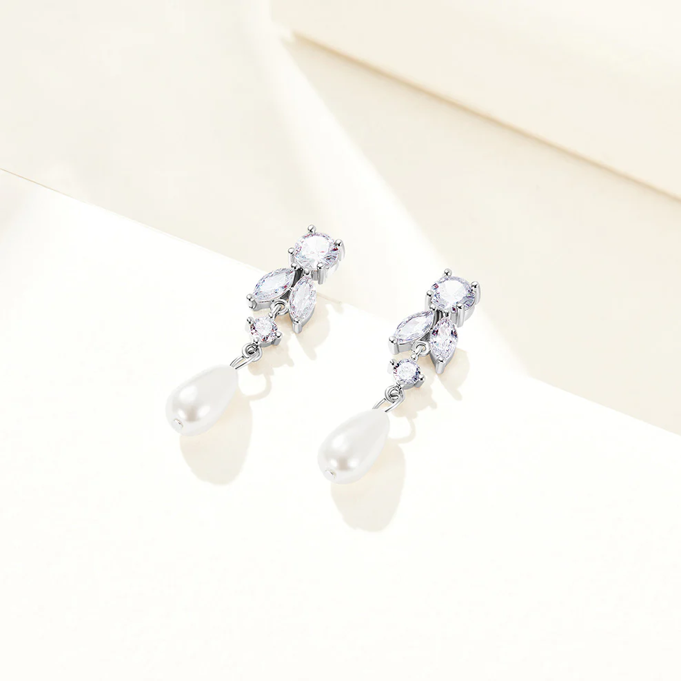 Floret Drop Earrings - Silver - Image 4