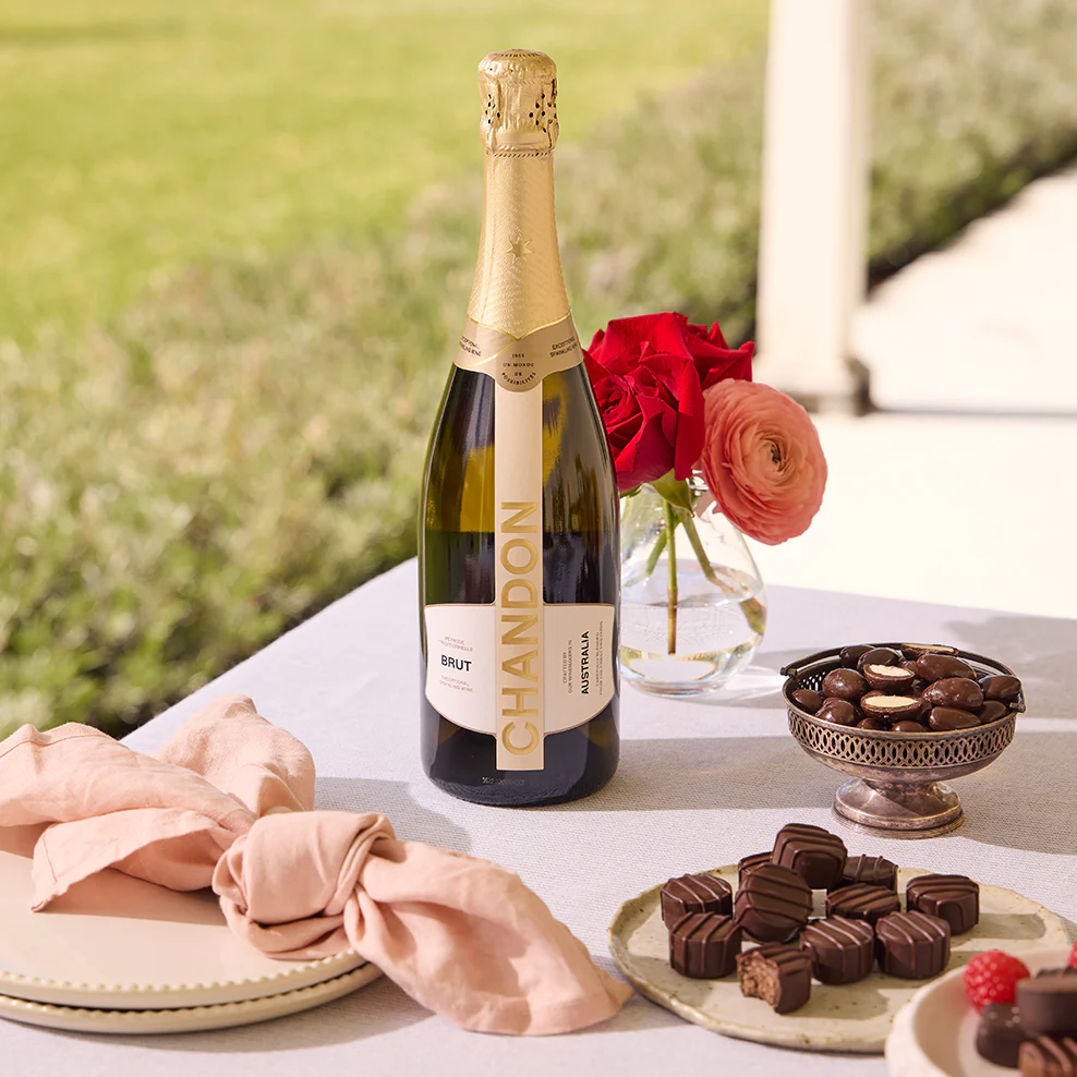 French Market Basket Mini Tote with Chandon & Chocolates Hamper - Image 4