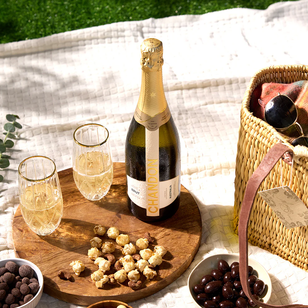 French Market Basket  -  Small with Chandon & Sweets - Image 3