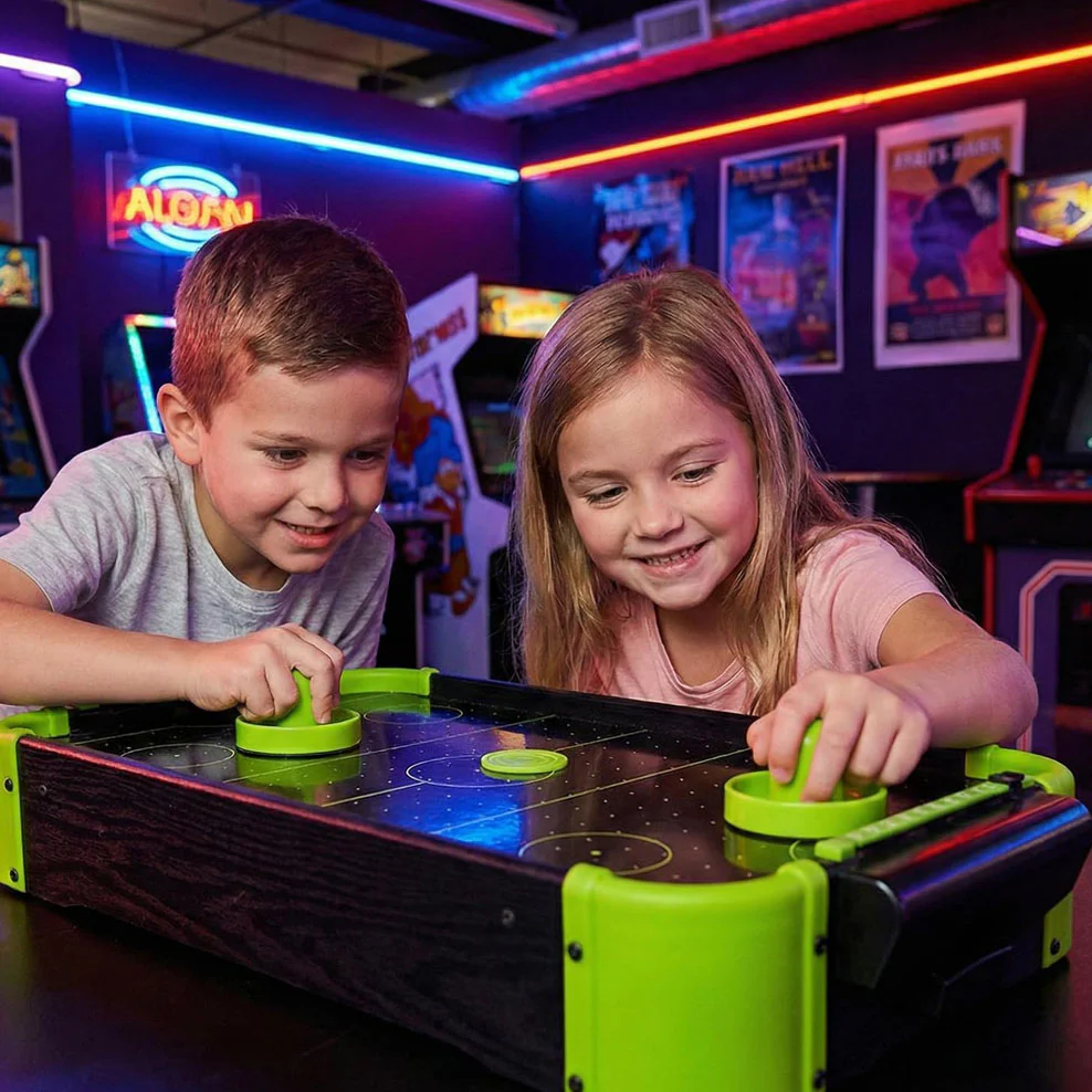 Glow in the Dark Desktop Air Hockey - Image 4