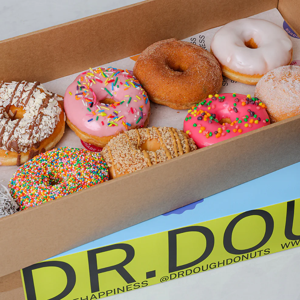Happy Birthday Red Wine and Nibbles Hamper with Dr Dough Donuts - Image 2