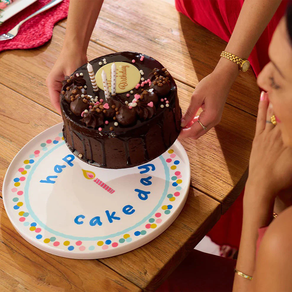 Happy Cake Day Ceramic Serving Plate - Image 2