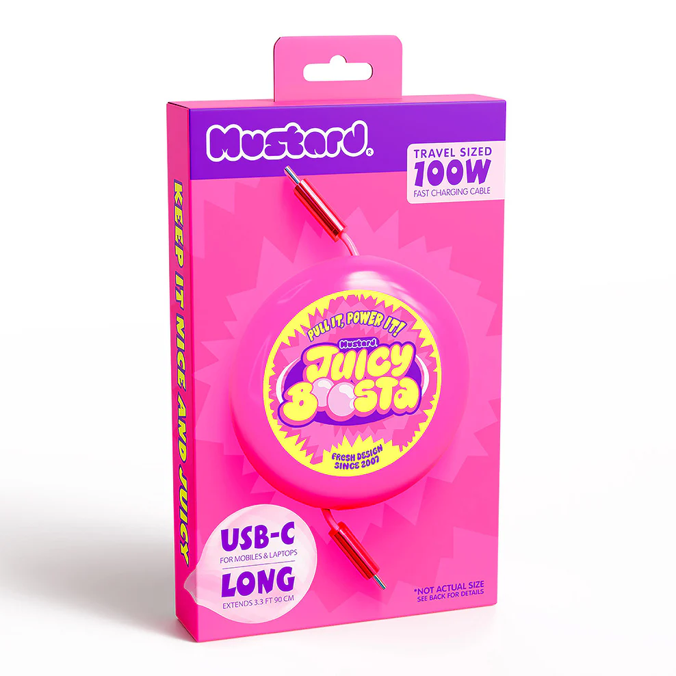 Juicy Boosta USB Charging Cable - Pink - Image 2