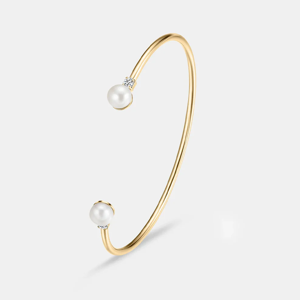 Katalina Cuff with Freshwater Pearls - Gold - Image 3