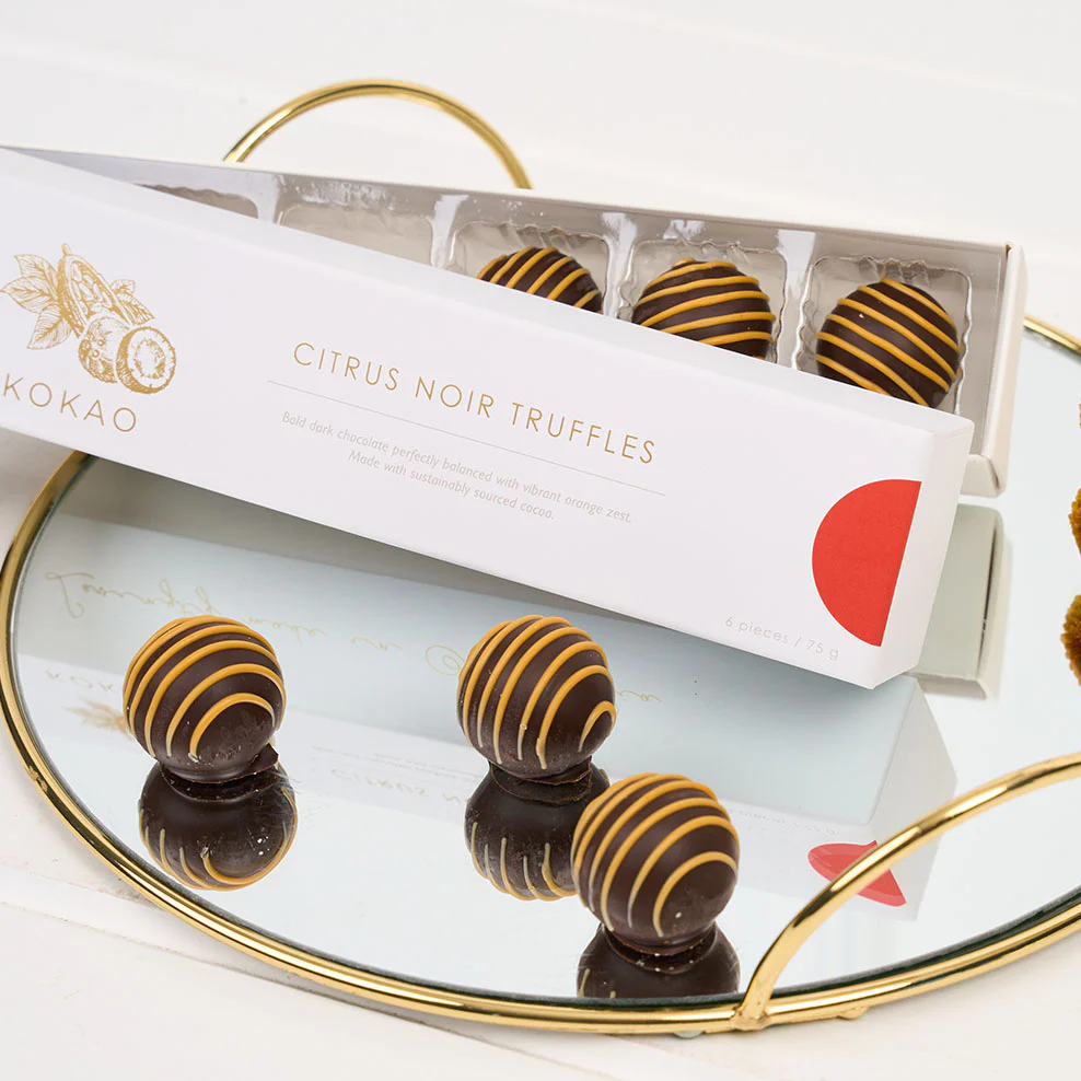 Kokao Citrus Noir Truffles 6pce