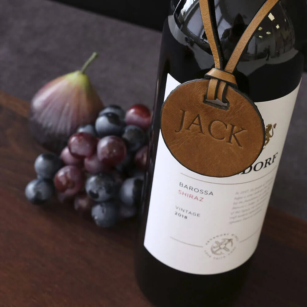 Leather Wine Neck Tag - Image 5