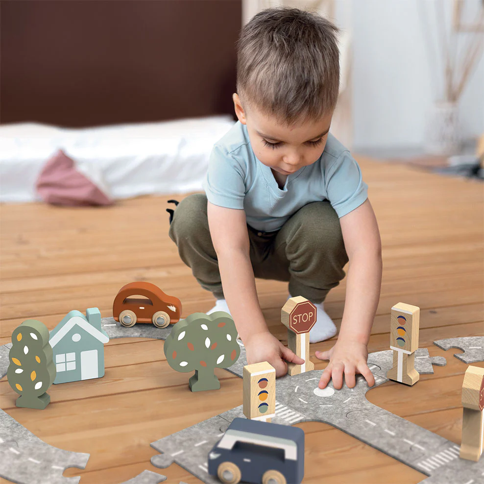 Little Town with Wooden Cars - Image 3