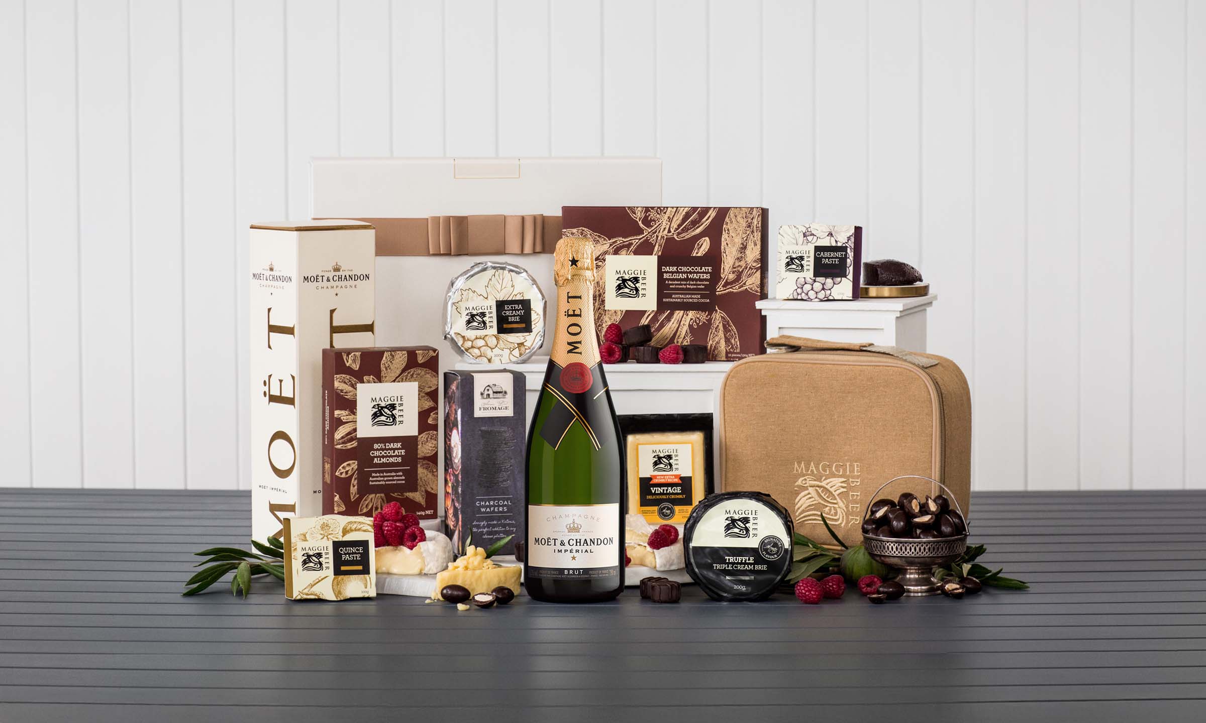 Luxury Cheese & Chocolate Hamper with Moët