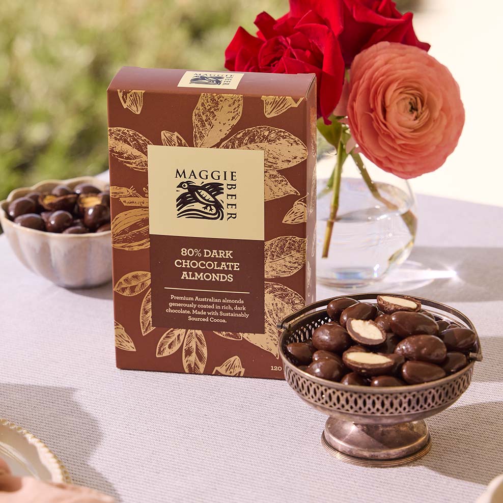 Maggie Beer 80% Dark Chocolate Almonds 120g - Image 3