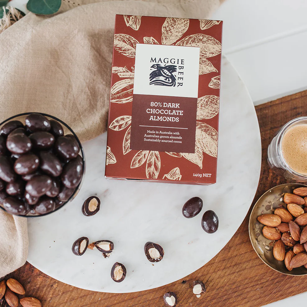 Maggie Beer 80% Dark Chocolate Almonds 120g - Image 4