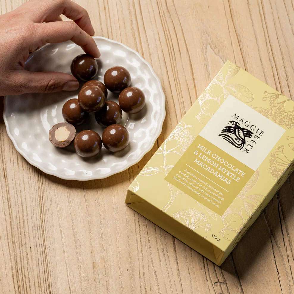 Maggie Beer Milk Chocolate Lemon Myrtle Macadamias - Image 3