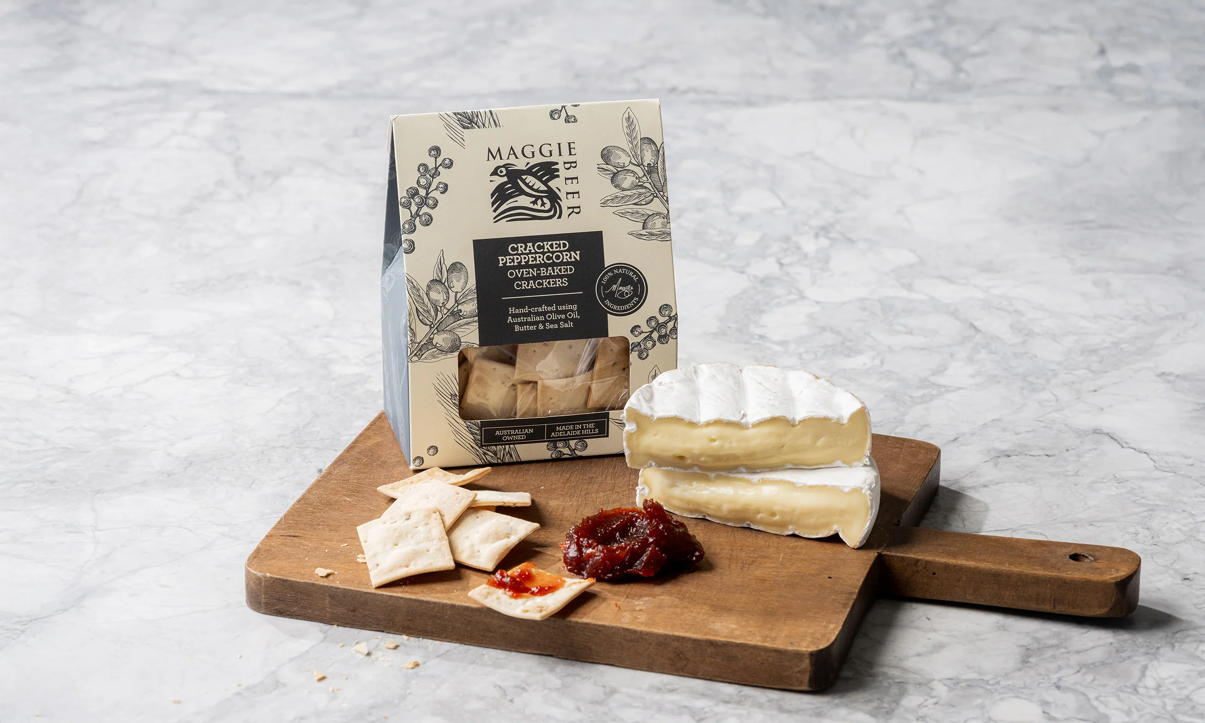 Maggie Beer Peppercorn Crackers 130g