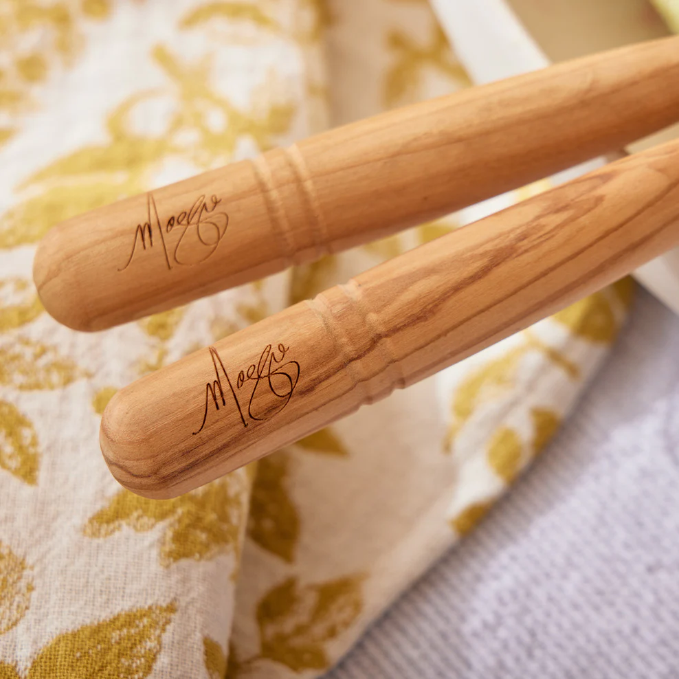Maggie Living Salad Servers with Italian Olive Wood Handles - Image 7
