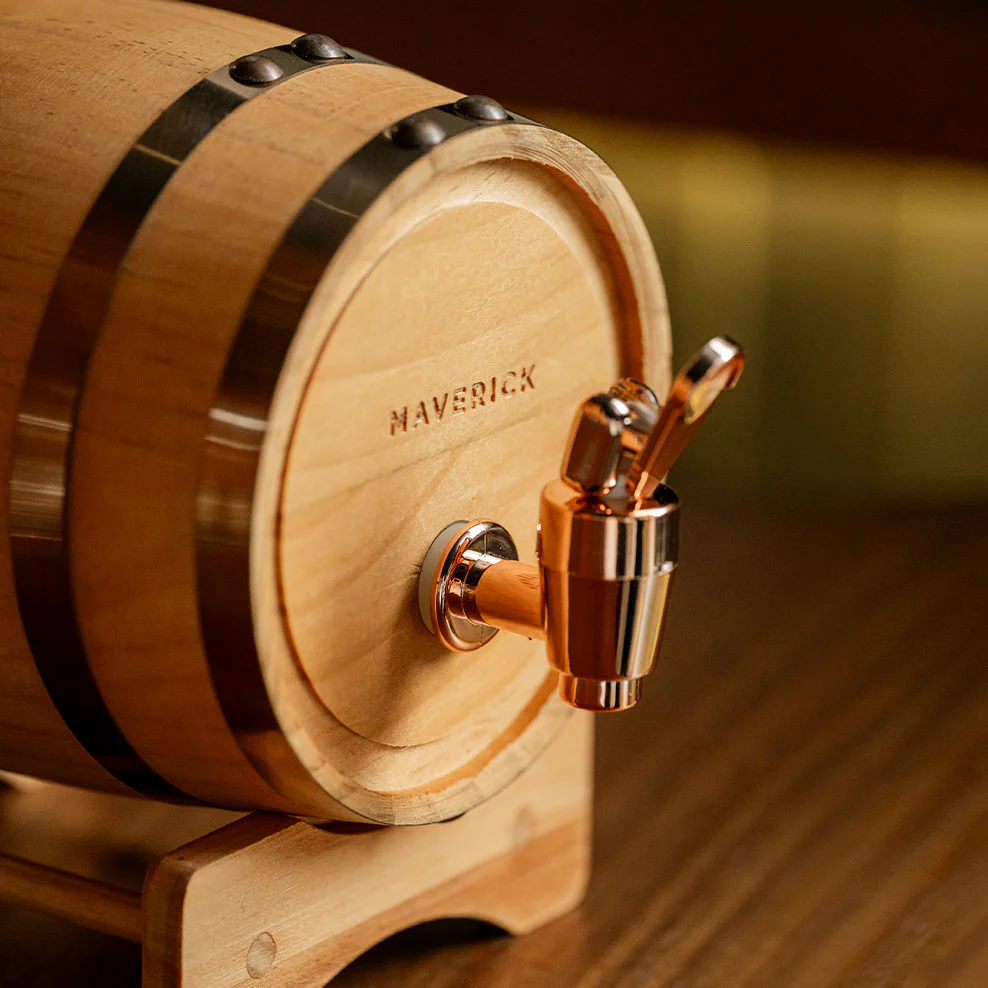 Maverick Wooden Whiskey Barrel - Image 3