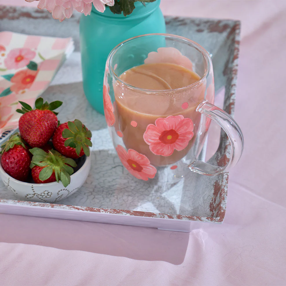 Meadow Blush Glass Mug - Image 4