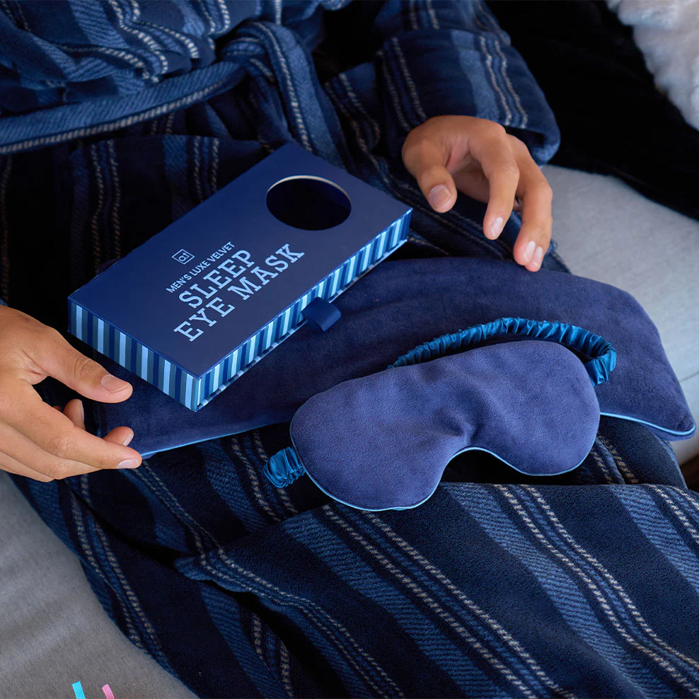 Men's Navy Sleep Mask - Image 2