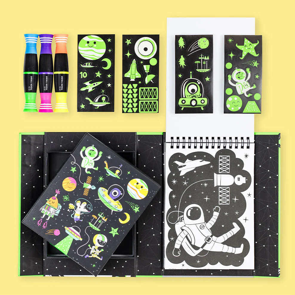 Neon Outer Space Colouring Set - Image 3