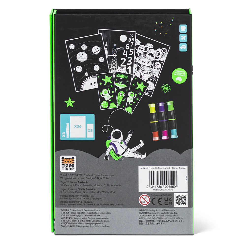 Neon Outer Space Colouring Set - Image 5