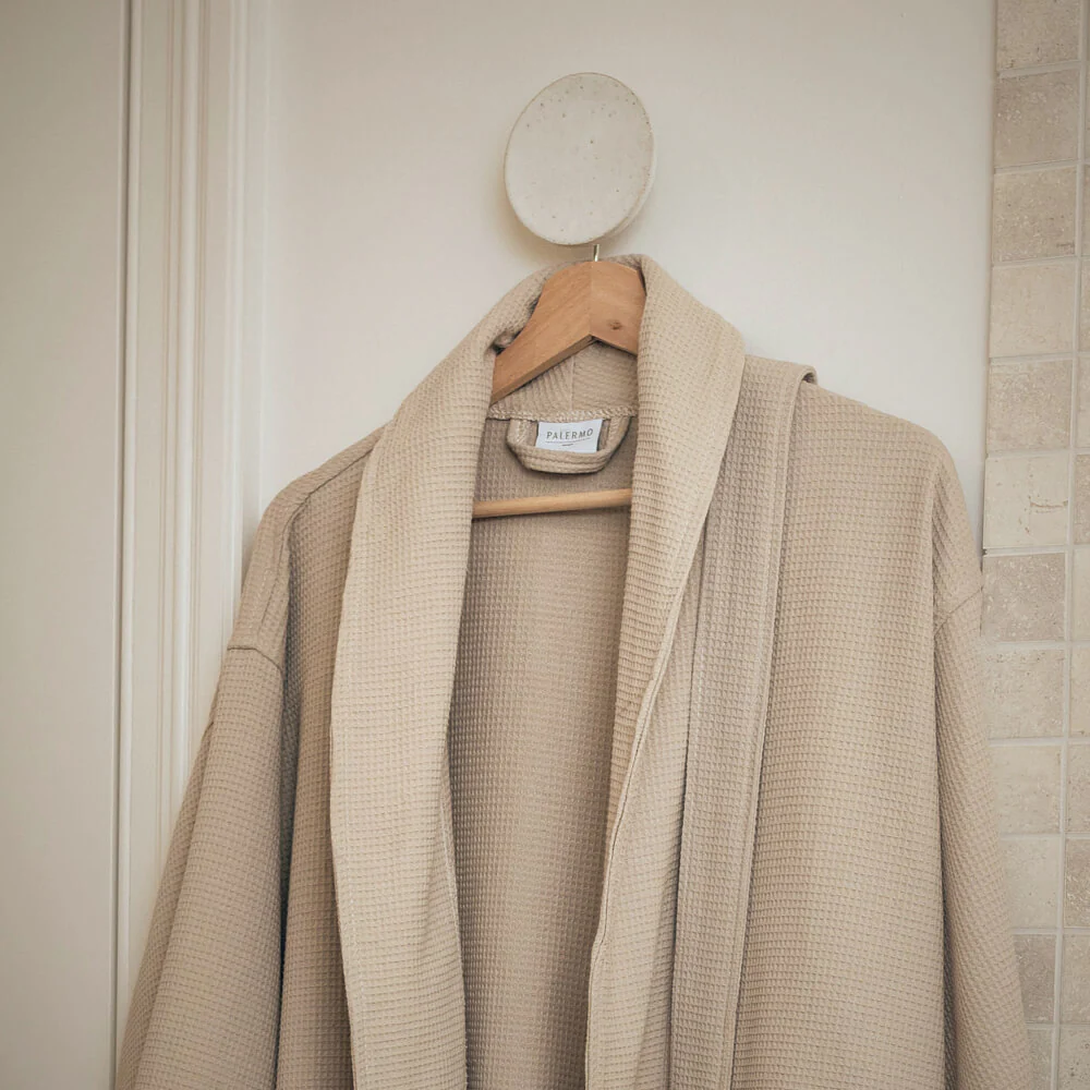 Palermo Linen Waffle Robes Natural - Image 5