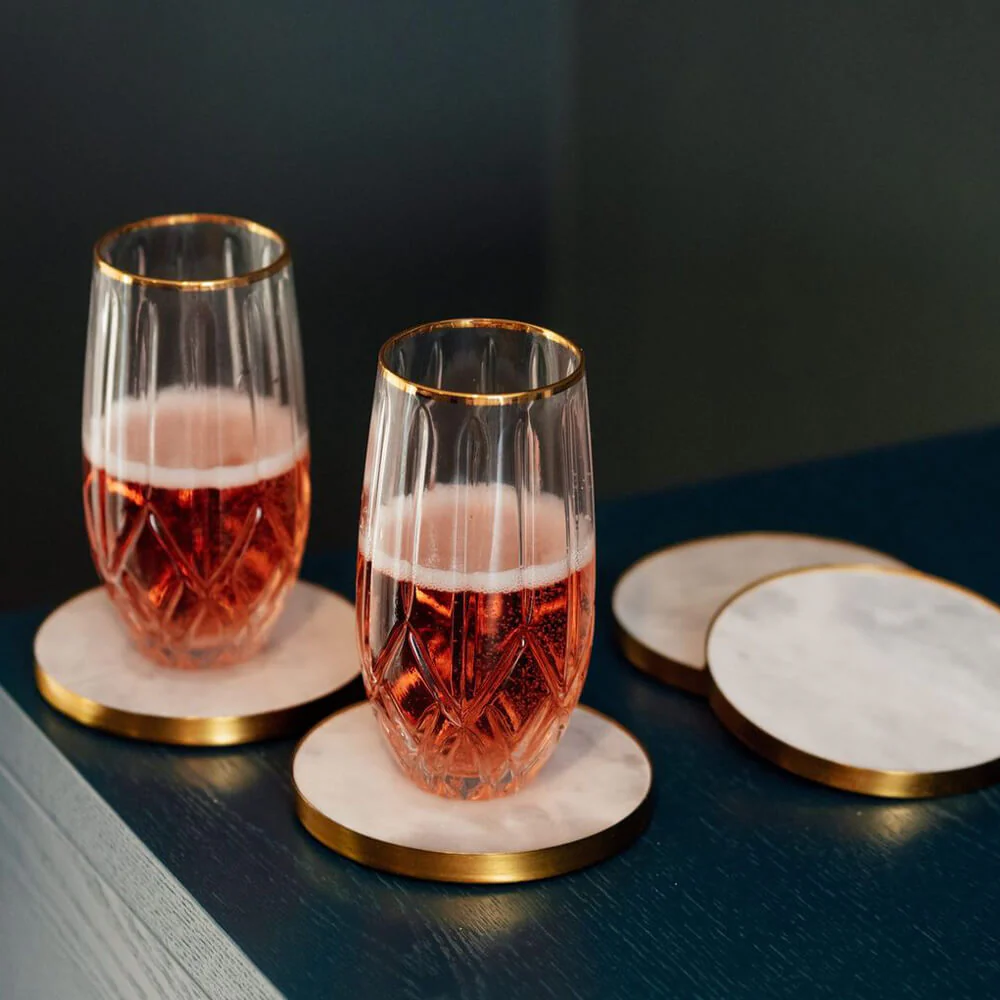 Palermo Marble Circle Coasters - 4 Pack - Image 5