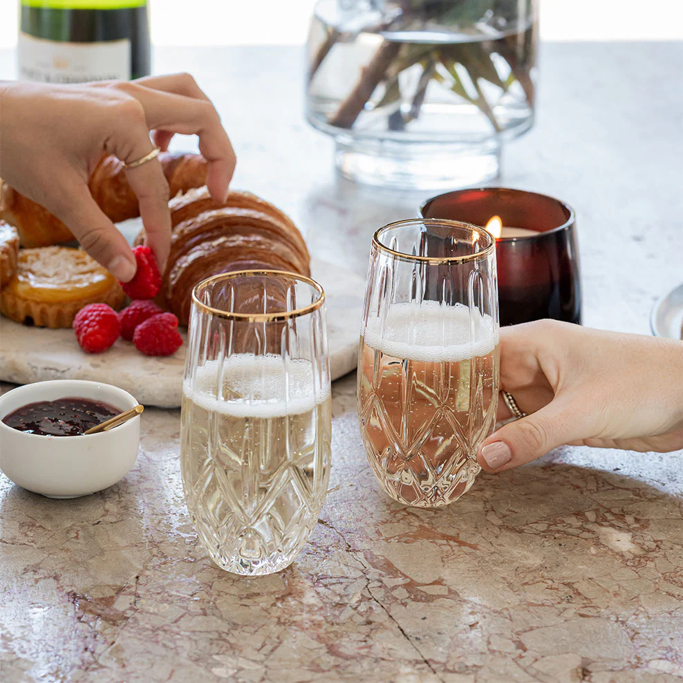 Palermo Stemless Champagne Glasses - 2 Pack - Image 4