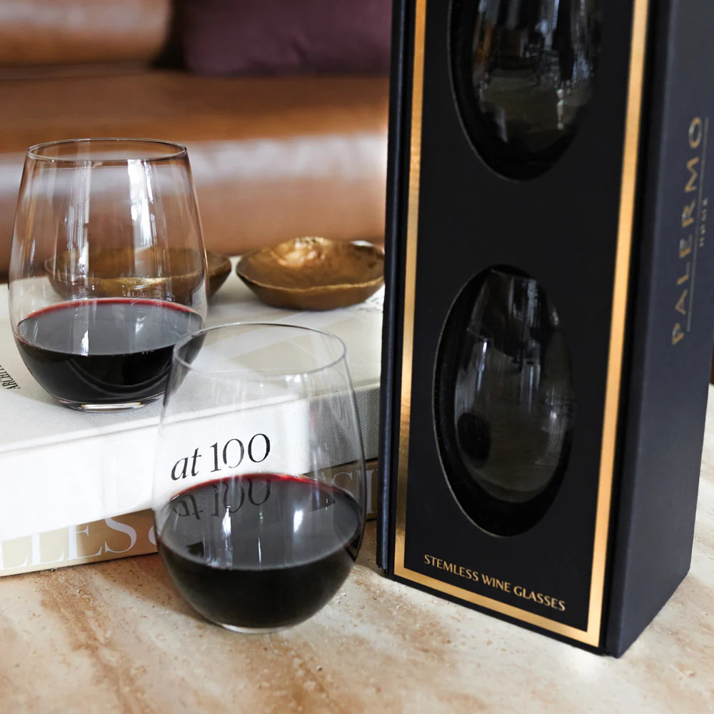 Palermo Stemless Wine Glasses - 2 Pack - Image 4