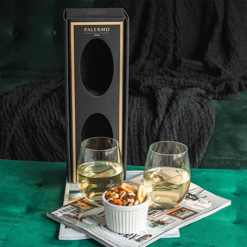 Palermo Stemless Wine Glasses - 2 Pack - Image 7