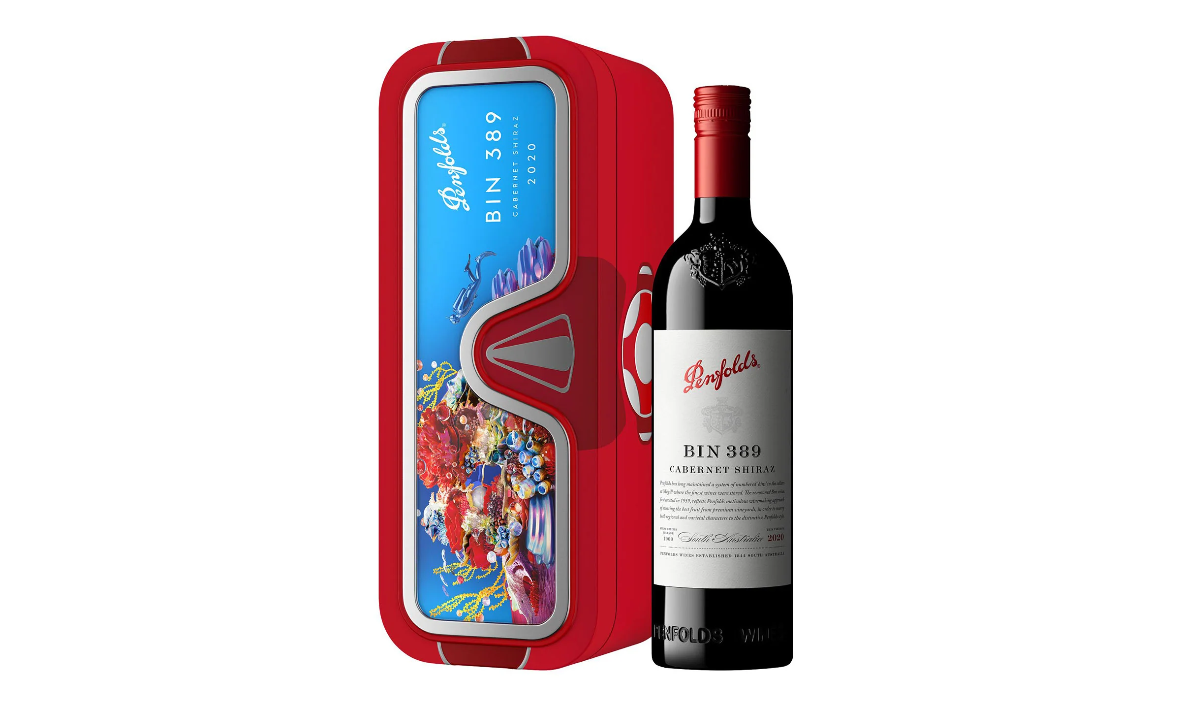 Penfolds Bin 389 Cab Shiraz Ocean Gift Tin