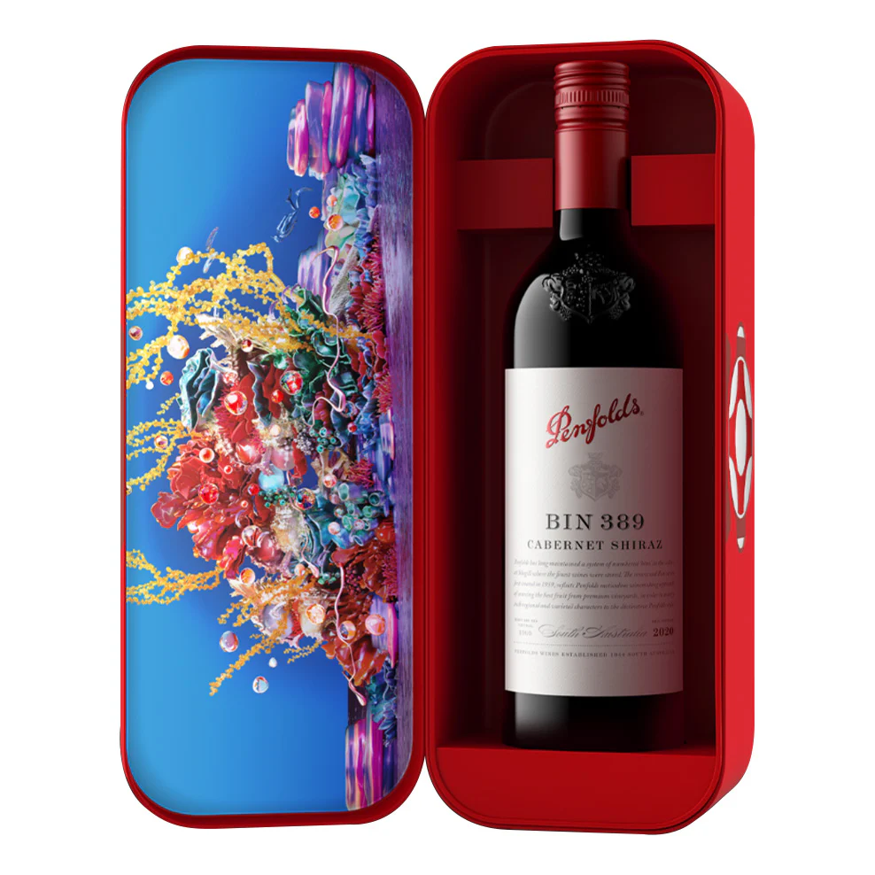 Penfolds Bin 389 Cab Shiraz Ocean Gift Tin - Image 2
