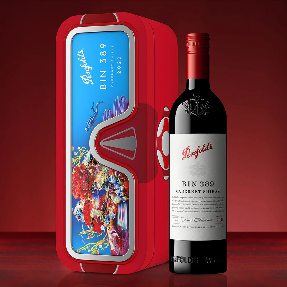 Penfolds Bin 389 Cab Shiraz Ocean Gift Tin - Image 4